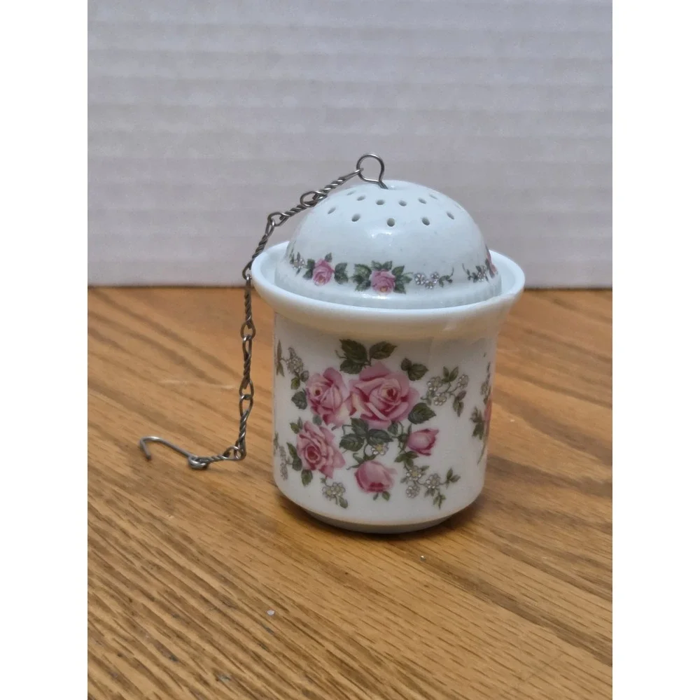 Kaiser W. Germany Porcelain Tea Infuser & Drip Cup – Vintage Rose Pattern